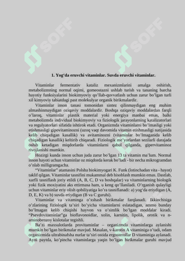 Vitaminlar miqdorini aniqlash mavzusida mustaqil ish 2