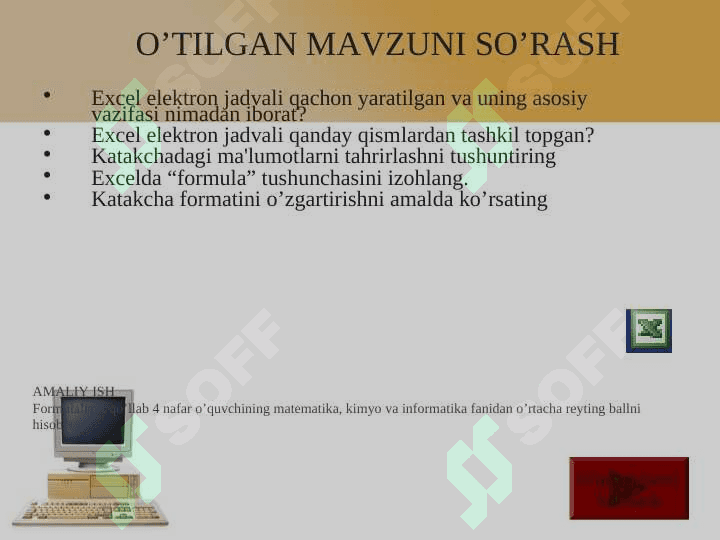 Elektron jadvallarda diagramma va grafiklar hosil qilish 2