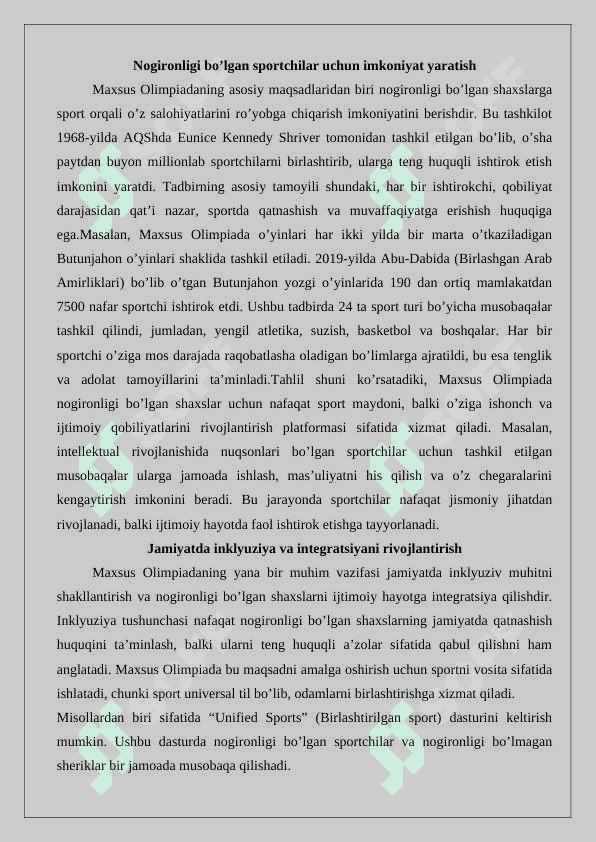Maxsus Olimpiada musobaqalari 8