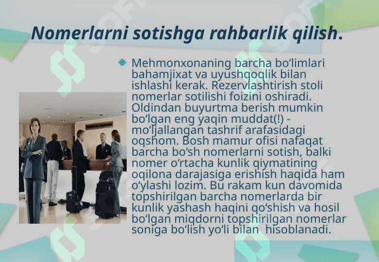 Mehmonxonalarning tashkiliy-boshqarish tuzilmasi 6