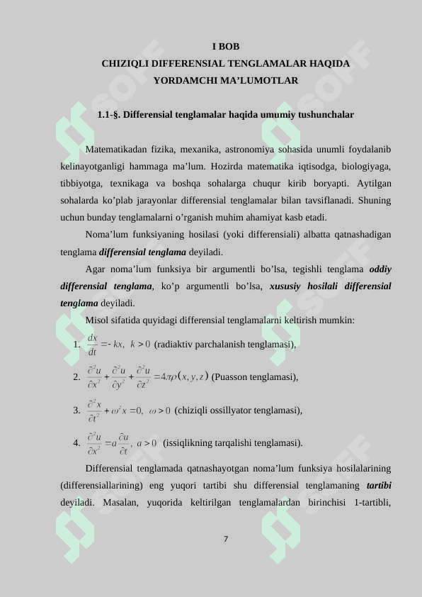 Birinchi tartibli chiziqli bo’lmagan tenglamalar 7