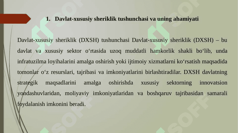 Davlat xususiy sheriklik loyihalaridan ko'zlangan maqsadlar 3
