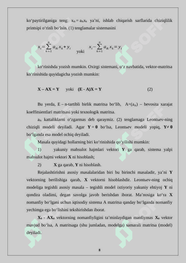 Chiziqli algebralar izomarfizmi 8
