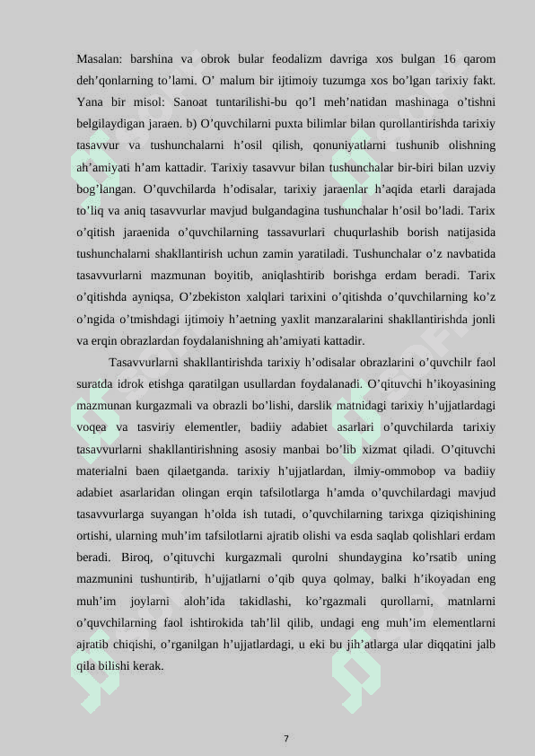 Tarix darslarida tarixiy bilimlarni shakllanishi 7