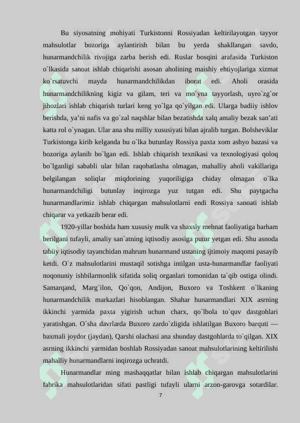 O’zbek milliy hunarmandchiligi haqida umumiy ma’lumot 7
