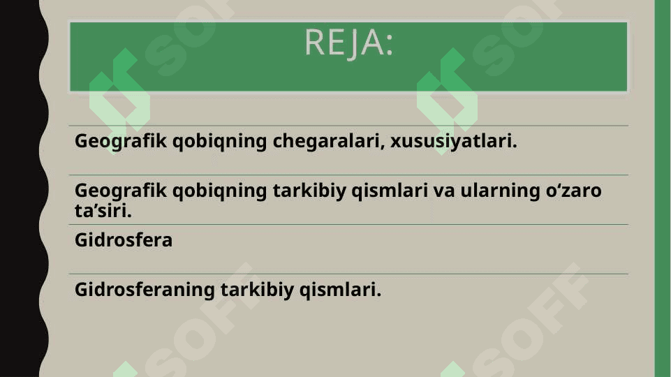 Yerning geografik qobig'i Gidrosfera 2