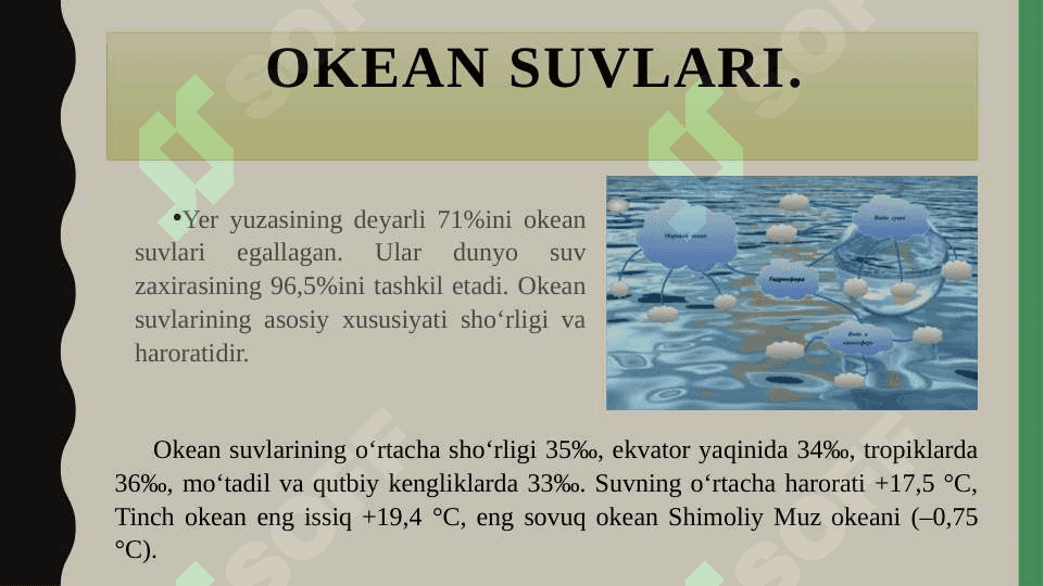 Yerning geografik qobig'i Gidrosfera 7