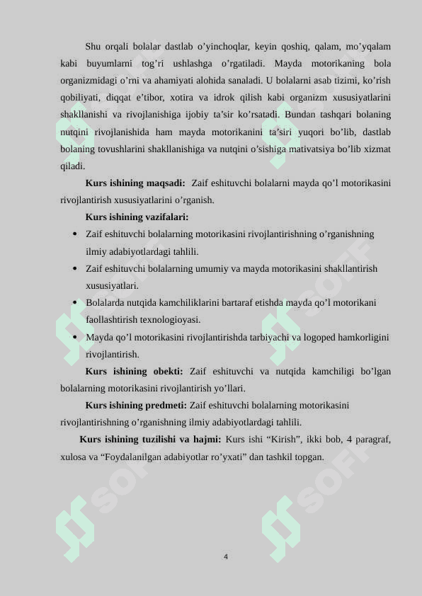 Zaif eshituvchi bolalarning sensor va intellektual rivojlanishida pedagogik ishlar 4