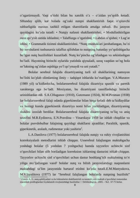 Zaif eshituvchi bolalarning sensor va intellektual rivojlanishida pedagogik ishlar 8