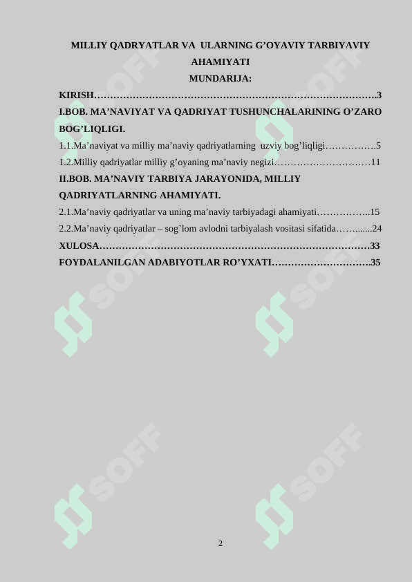 Milliy qadryatlar va  ularning g’oyaviy tarbiyaviy ahamiyati 2