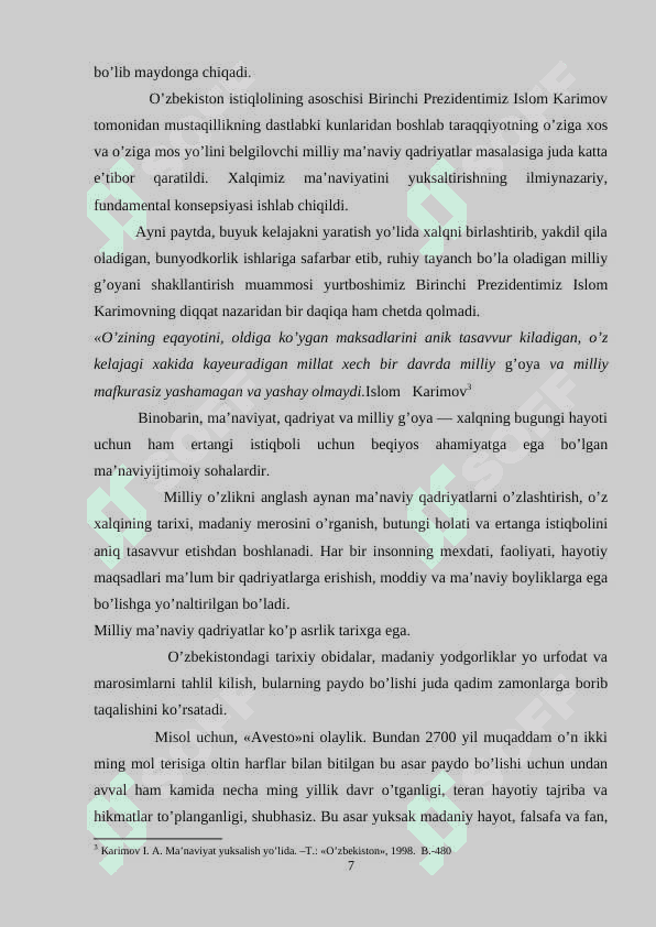Milliy qadryatlar va  ularning g’oyaviy tarbiyaviy ahamiyati 7