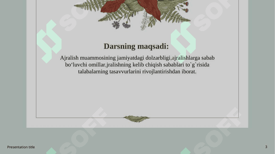AJRALISHLARGA SABAB BO‘LUVCHI OMILLAR 3