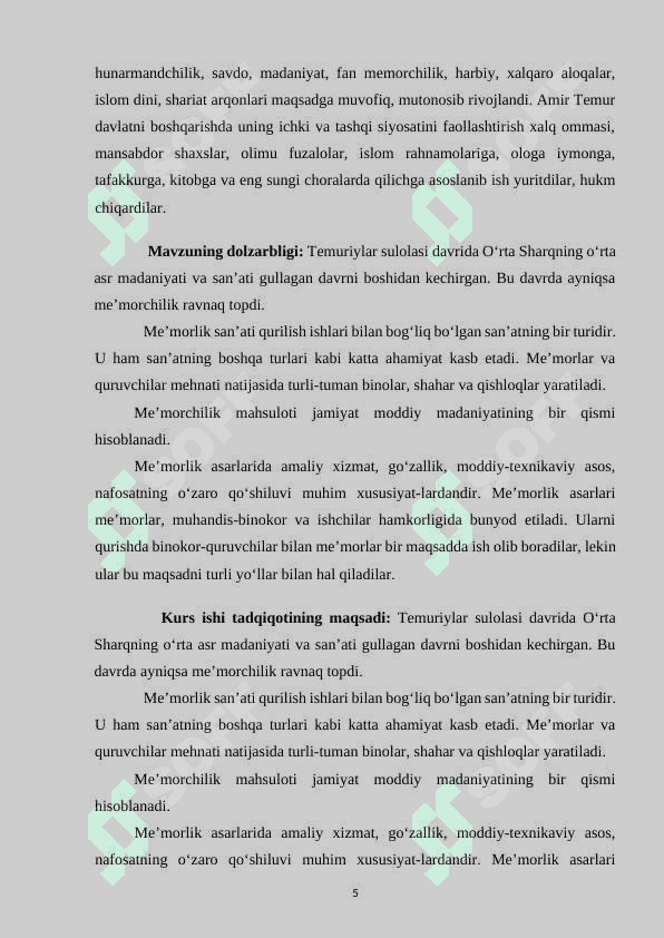 Temuriylar davrida memorchilik 5