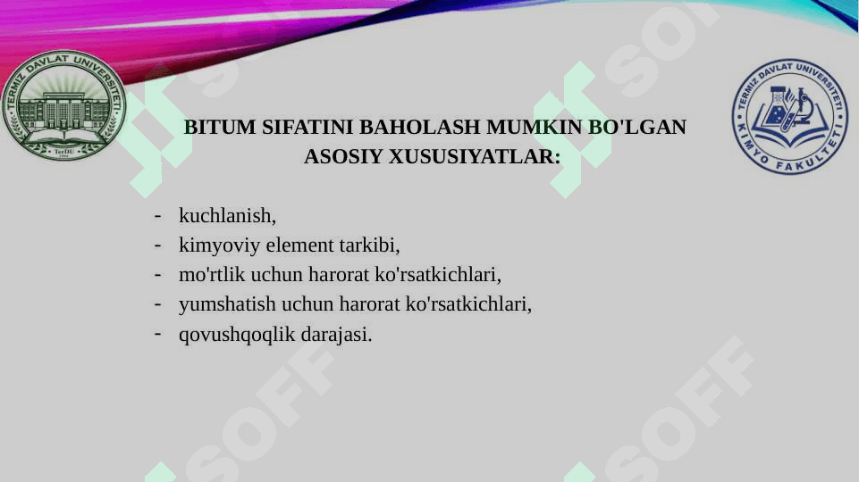 Ikkilamchi rezina chiqindi mahsulotlari bilan modifikatsiyalangan 4