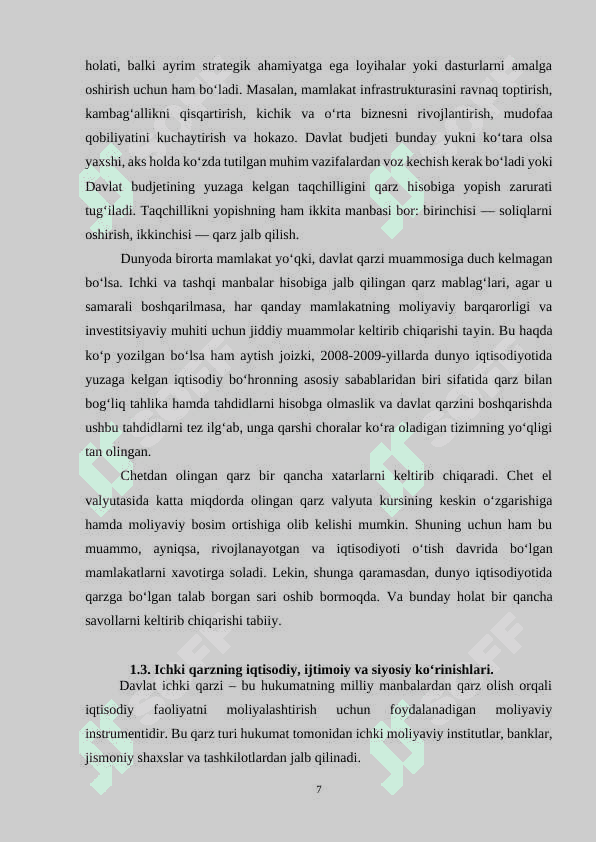 Davlat ichki qarzi 7