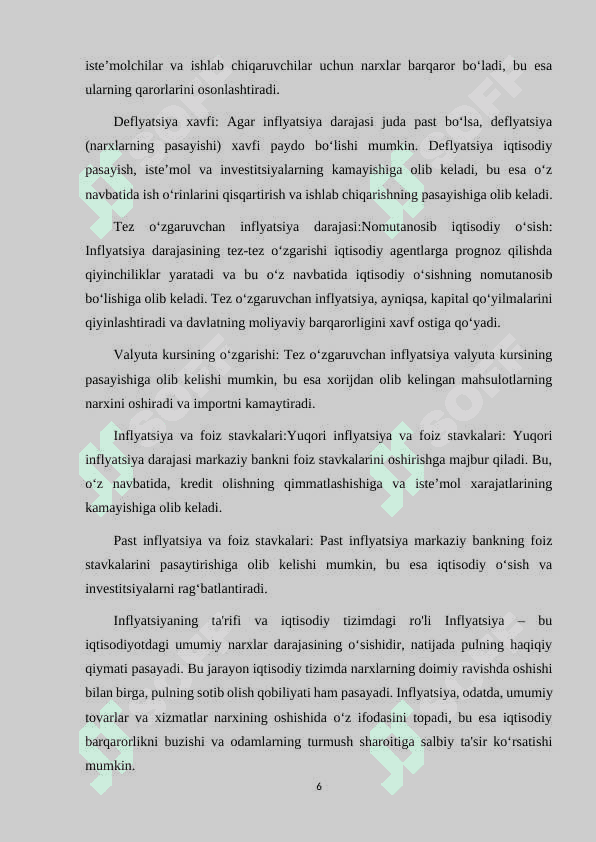 INFLYATSIYA VA UNI BARTARAF ETISH YO'LLARI 6