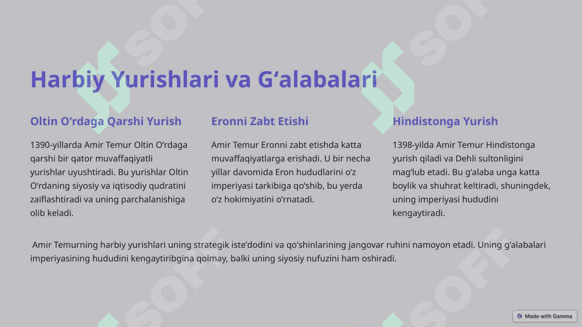 Amir Temur Buyuk Sohibqiron haqida ma'lumot 3