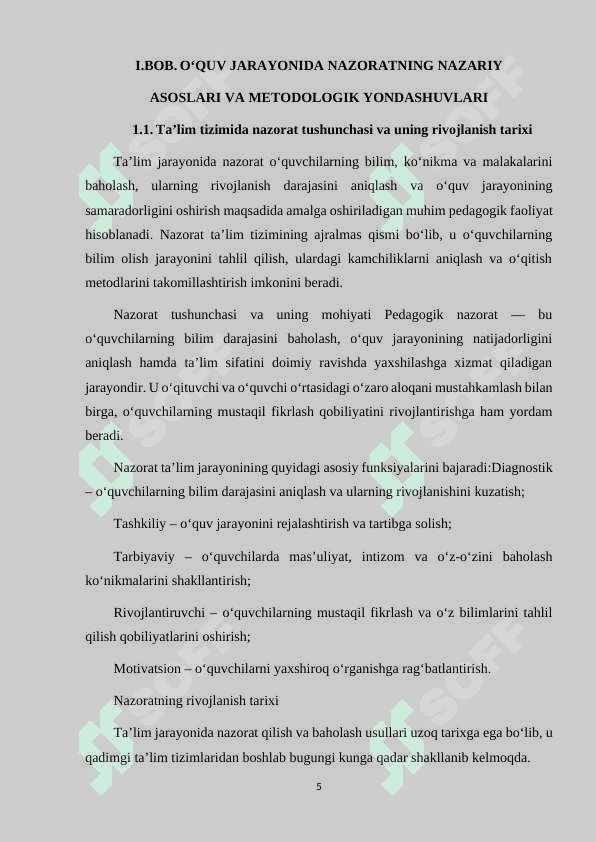 O'QUV JARAYONIDA NAZORATNING O'RNI VA TAMOYILLARI 5
