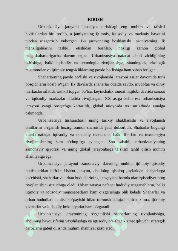 Urbanizatsiya jarayoni va unga taʼsir etuvchi omillar 2