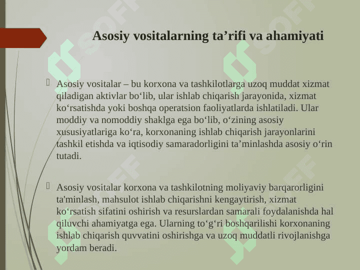 Asosiy vositalarning turkumlanishi 3