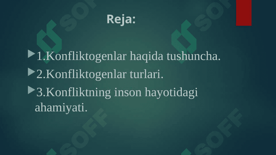 Mavzu:Konflikt inson hayotining ajralmas tarkibi sifatida 2