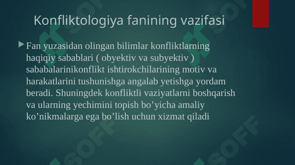 Mavzu:Konflikt inson hayotining ajralmas tarkibi sifatida 7