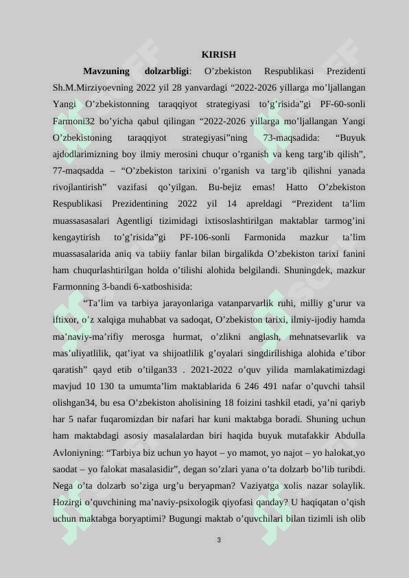 7-Sinflarda O’zbekiston tarixidan sinfdan tashqari ishlarni olib borish.( muzeylar misolida) 3