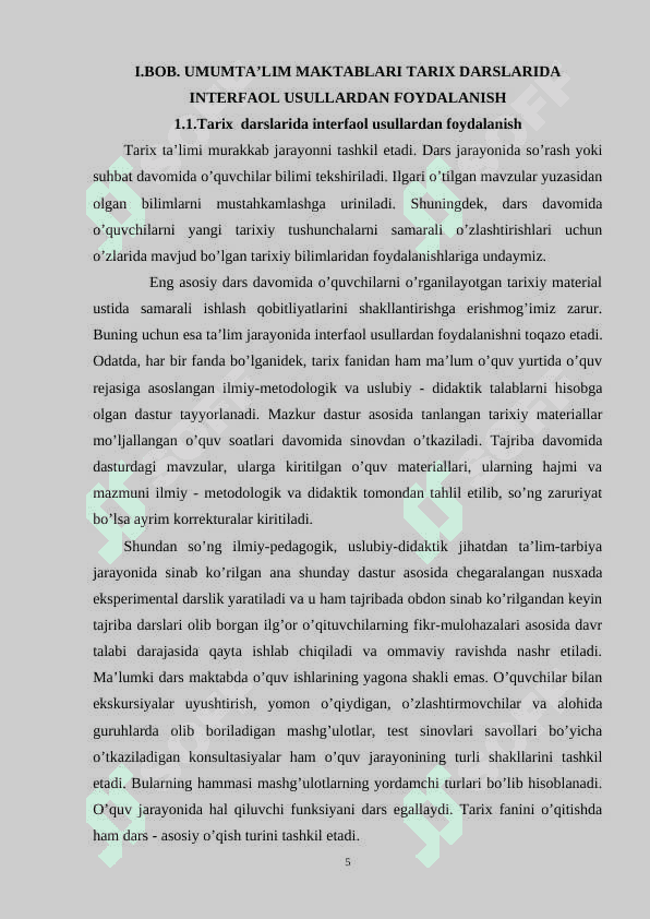 Tarix darslarida aqliy hujum metodidan foydalanish 5
