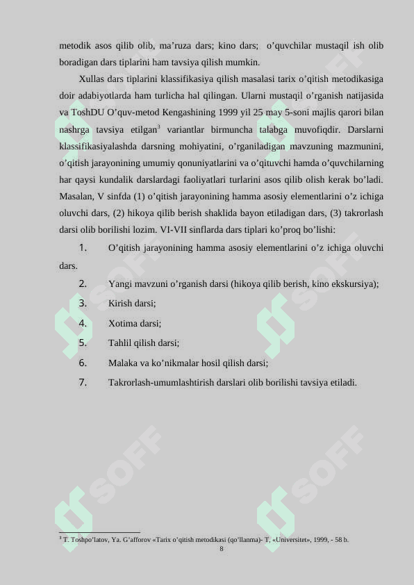 Tarix darslarida aqliy hujum metodidan foydalanish 8