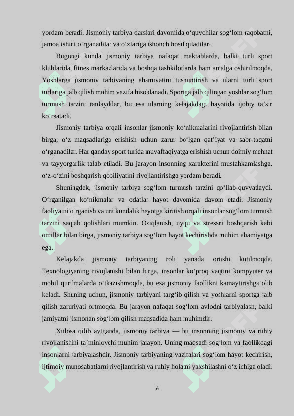 Boshlang‘ich sinflar jismoniy tarbiyasi. 6