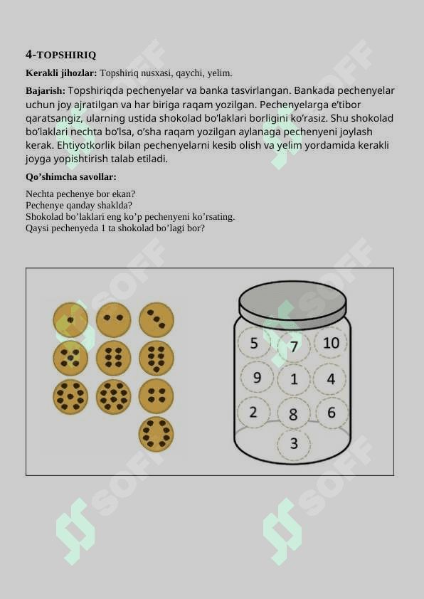 Elementar matematik tasavvurlarni shakllantirish. topshiriqlar to'plami 4-5 yosh. 8
