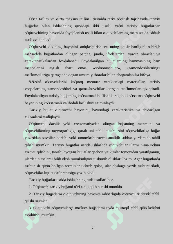 10-Sinfda O’zbekiston tarixini o’qitishda davriy maatbuot matreriallaridan foydalanish 7
