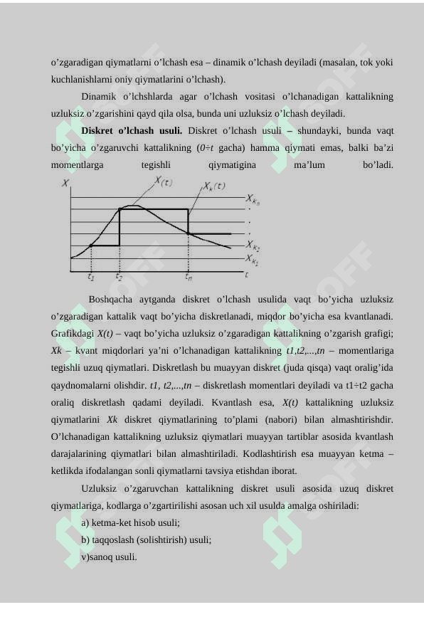 O’lchash turlari, usullari va elektr o’lchash vositalari. 8