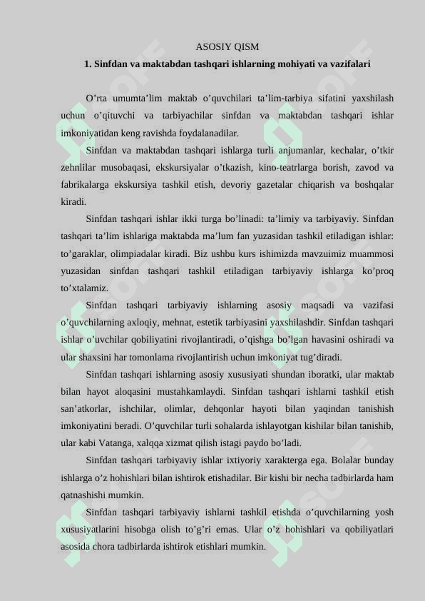 O’quvchilar bilan sinfdan va maktabdan tashqari tarbiyaviy ishlar 5