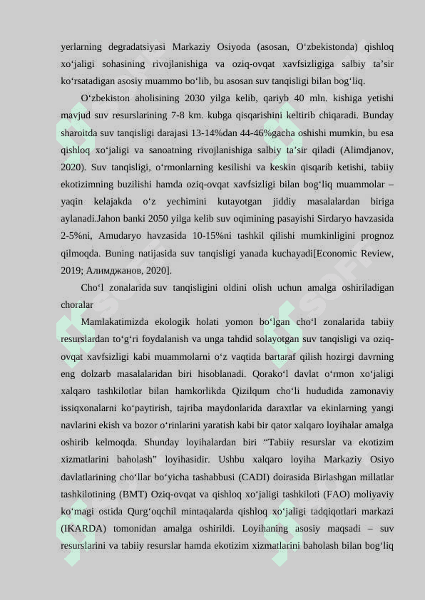 SUVLARNING YETISHMASLIK MUAMMOLARI 3