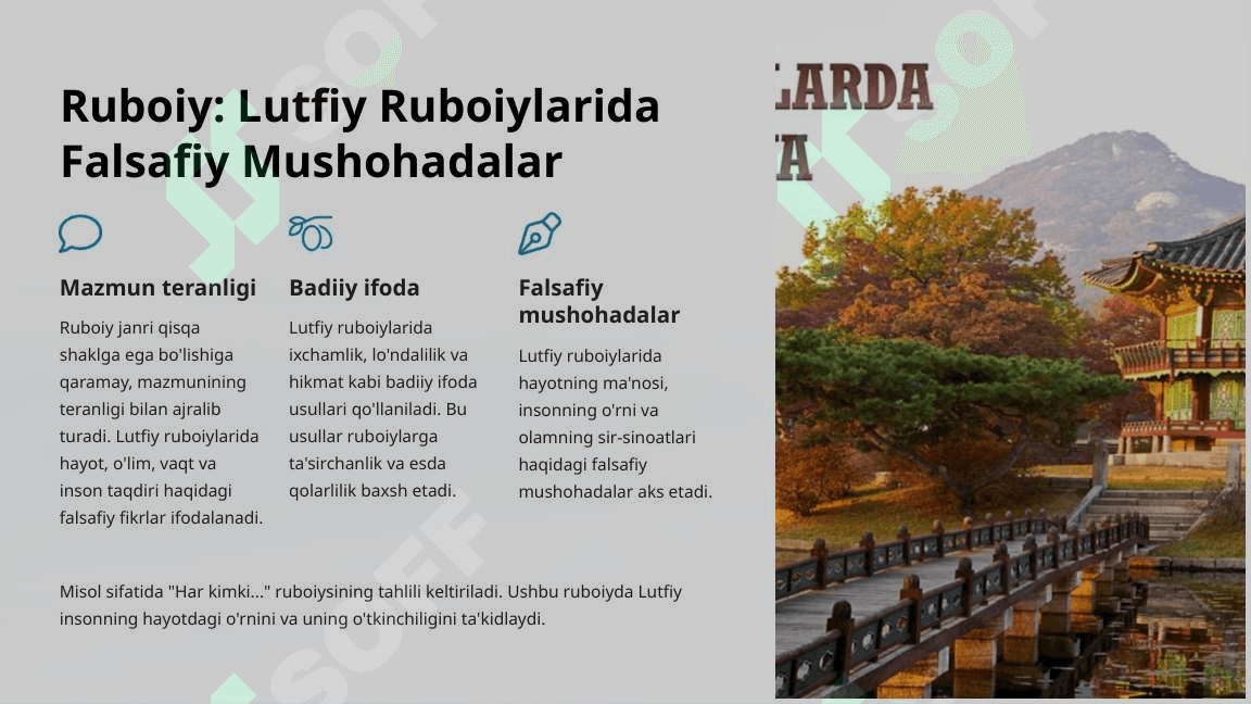 Lutfiy Lirik Merosining Janr Xususiyatlari 4