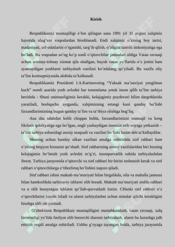 Sinfdan tashqari tarbiyaviy ishlarning mazmuni, shakli va metodlari 2