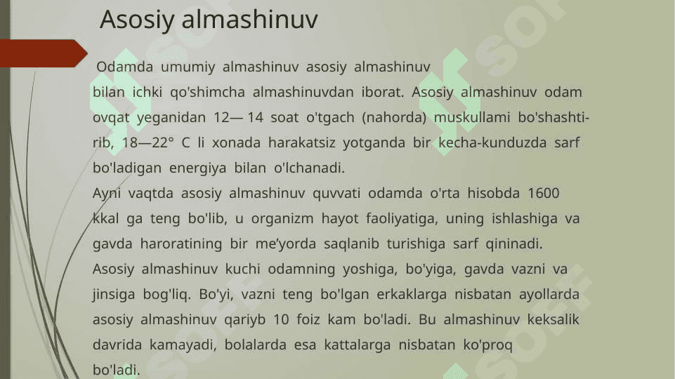 Energiya almashinuvinibg boshqarilishi 3