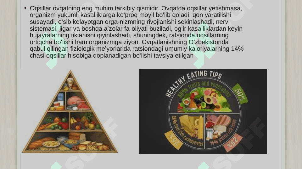 Tibbiyotda ovqatlanish nazariyasiParxez stollari 3