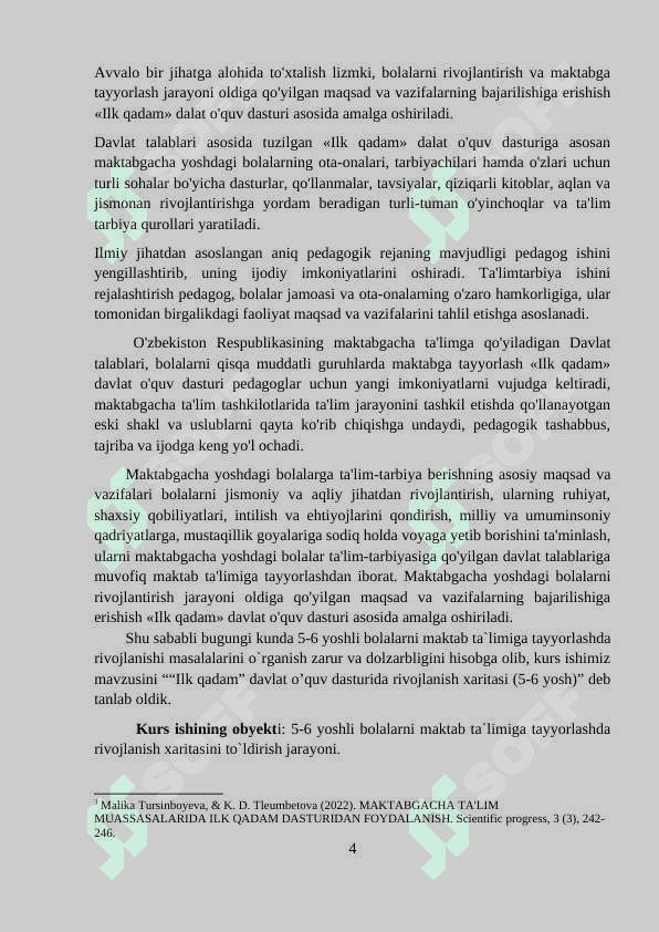 ILK QADAM” DAVLAT O’QUV DASTURIDA RIVOJLANISH XARITASI (5-6 YOSH) 4