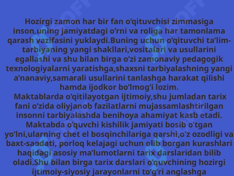 tarix darslarini samaradorligini oshirish 3
