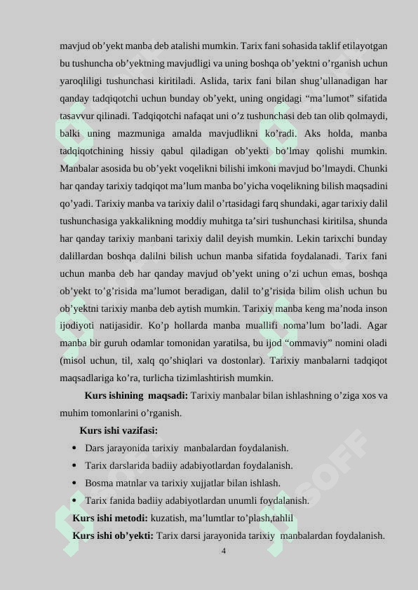 Tarix fanini o’qitishda tarixiy manbalarning o’rni 4
