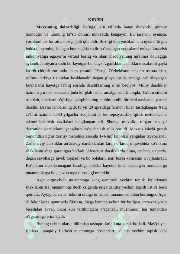 7-SINF O’ZBEKISTON TARIXI DARSLIGINING TAXLILI. 3