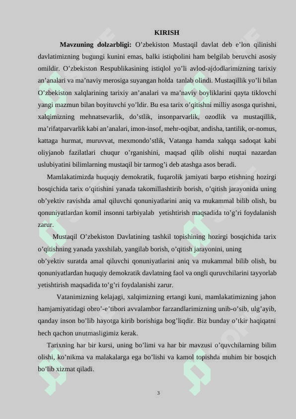 O’ZBEKISTON TARIXINI O’QITISH VA O’RGANISH VAZIFALARI 3