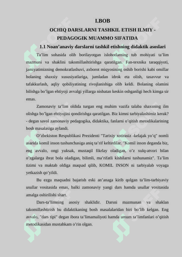 Fizikadan ochiq darslarni o’tkazish usullari 4
