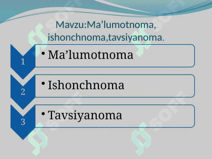 Maʼlumotnoma ,tavsiyanoma va ishonchnoma 2