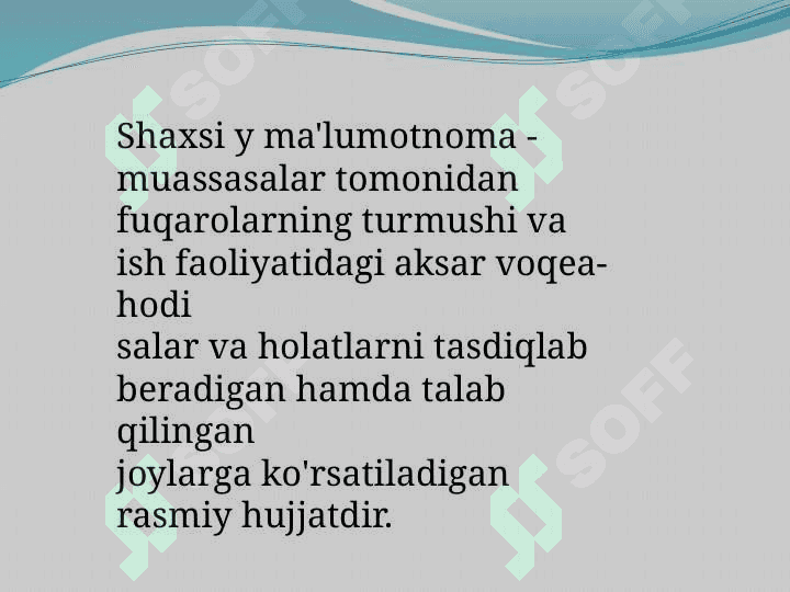 Maʼlumotnoma ,tavsiyanoma va ishonchnoma 7