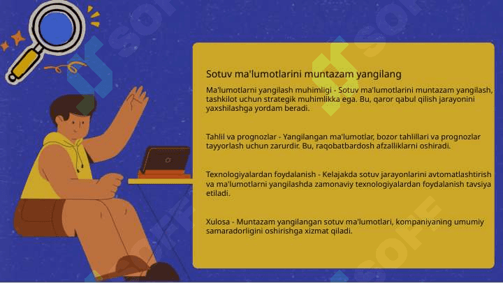 Tayyor mahsulot va uning sotilishini hisobga olish 6