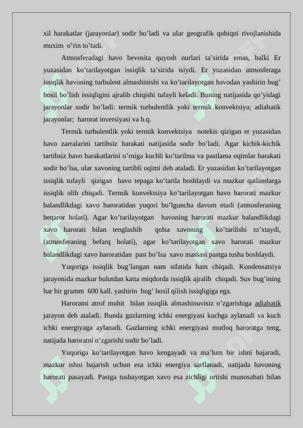 Geografik qobiqdagi harakatlar 4