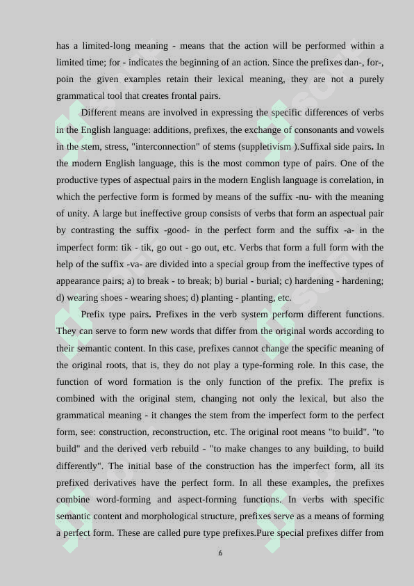 THE VERB AND ITS GRAMMATICAL CATEGORIES 6